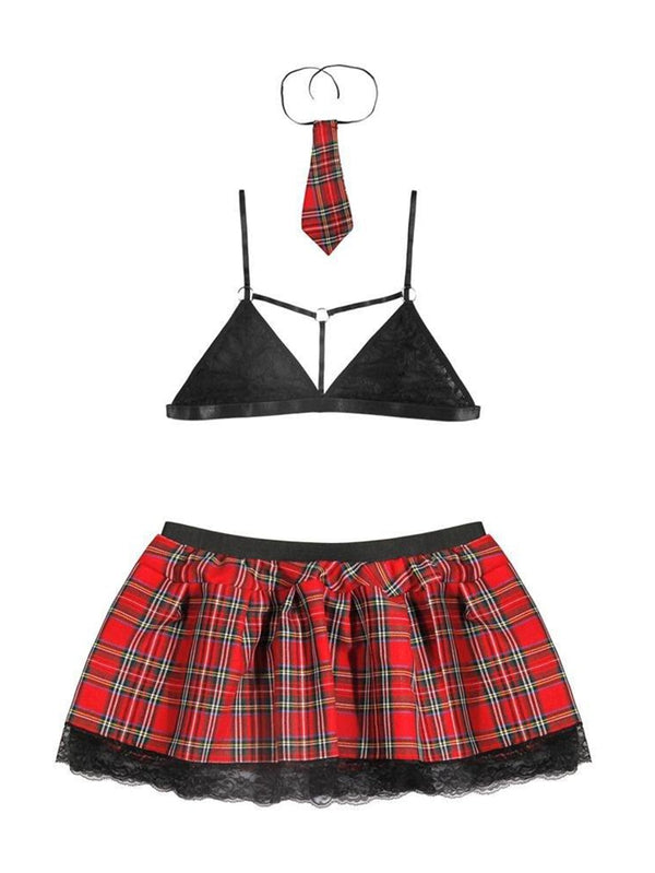 Women School Costume Lingerie Set