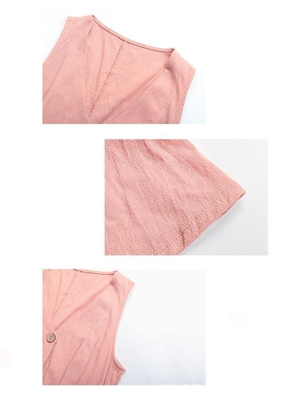 Women Solid Color Buttom Up Mini Dress With Belt - Mini Dresses - INS | Online Fashion Free Shipping Clothing, Dresses, Tops, Shoes - 13/05/2021 - 130521 - Color_Beige
