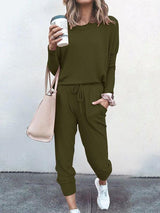 Women Solid Color Long Sleeve Long Pants Pajamas Set - INS | Online Fashion Free Shipping Clothing, Dresses, Tops, Shoes