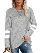 Women Splicing Crew-neck Sweatshirt - INS | Online Fashion Free Shipping Clothing, Dresses, Tops, Shoes