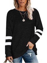 Women Splicing Crew-neck Sweatshirt - INS | Online Fashion Free Shipping Clothing, Dresses, Tops, Shoes