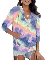Women Tie Dye Print Sweatshirt - Coats - INS | Online Fashion Free Shipping Clothing, Dresses, Tops, Shoes - Coats - hide -