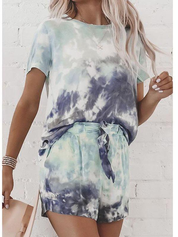 Women Tie-Dye Printed Pajamas - INS | Online Fashion Free Shipping Clothing, Dresses, Tops, Shoes