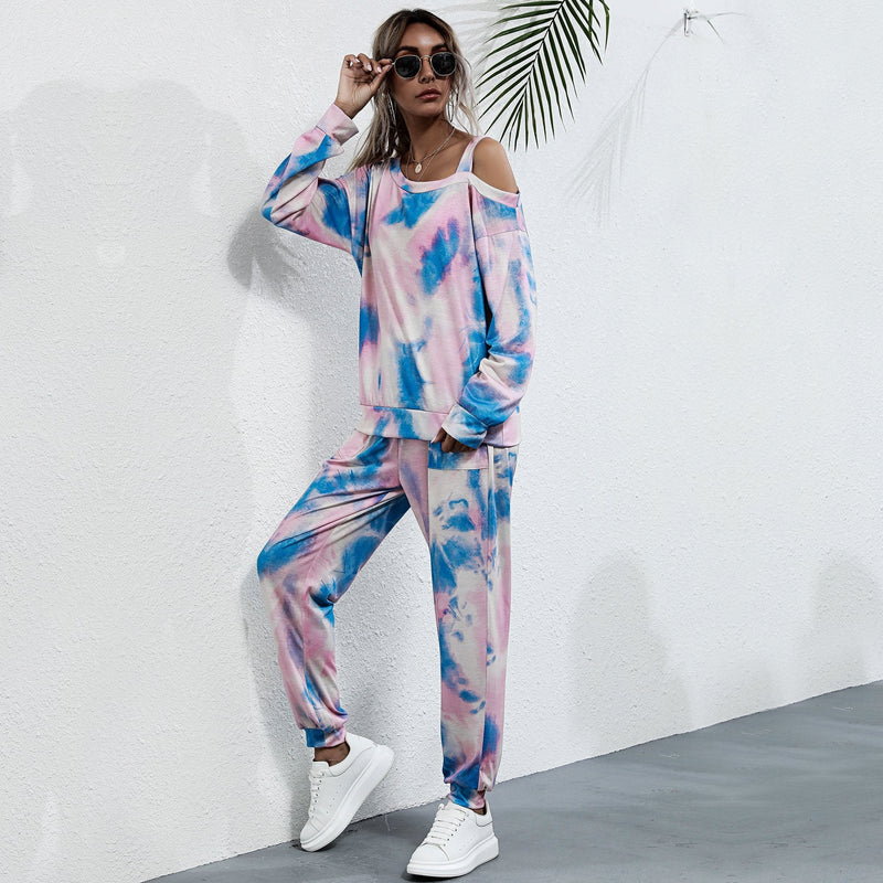 Women Tie-dye Sportswear Suit - INS | Online Fashion Free Shipping Clothing, Dresses, Tops, Shoes