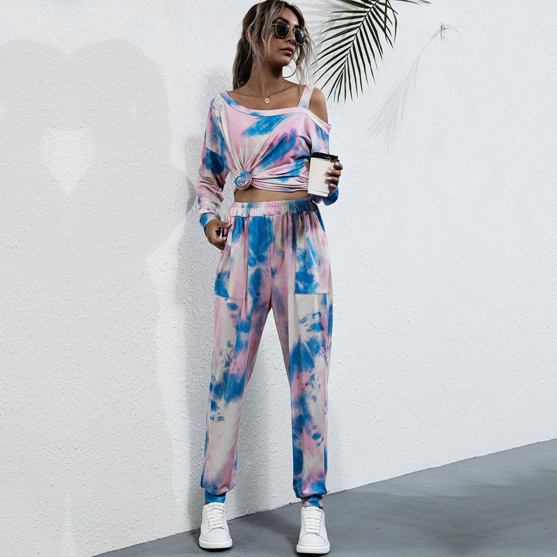 Women Tie-dye Sportswear Suit - INS | Online Fashion Free Shipping Clothing, Dresses, Tops, Shoes