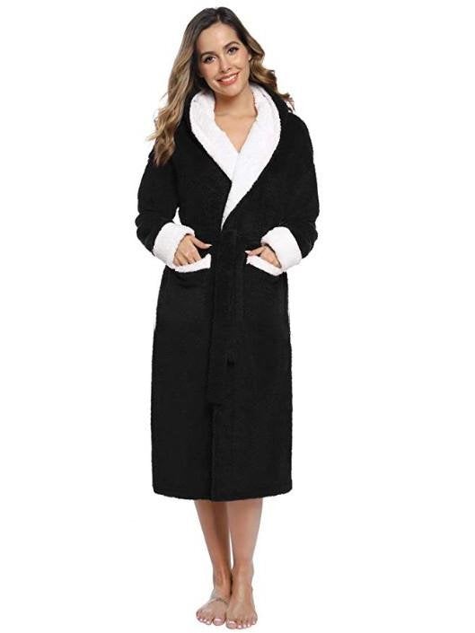 Women's Barefoot Snowflake Robe - Robes - INS | Online Fashion Free Shipping Clothing, Dresses, Tops, Shoes - 03/02/2021 - 2XL - Black