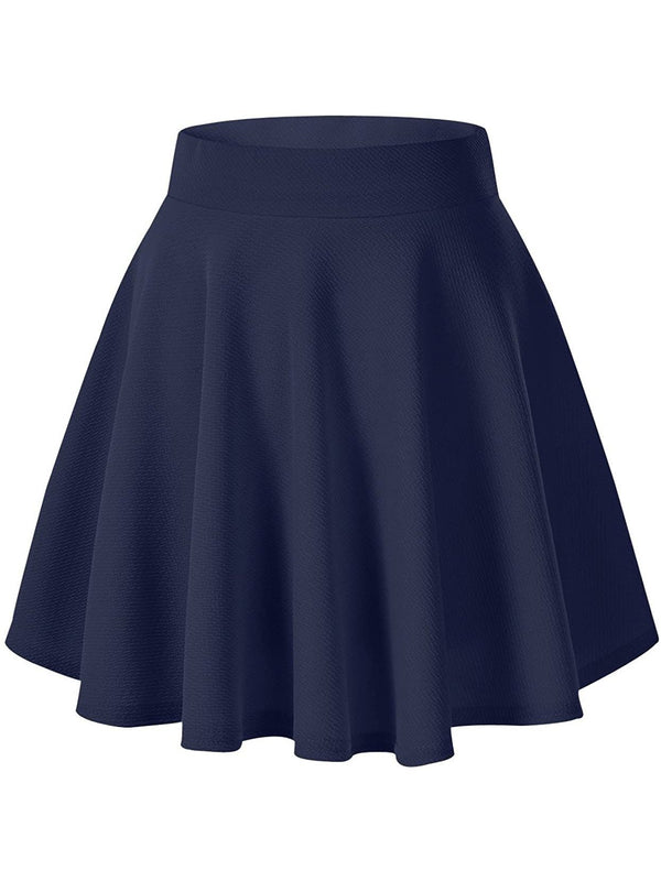 Women's Basic Versatile Stretchy Flared Casual Mini Skater Skirt - Skirts - INS | Online Fashion Free Shipping Clothing, Dresses, Tops, Shoes - 15/03/2021 - 2XL - Autumn