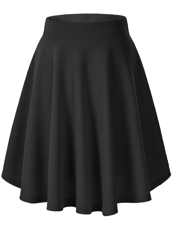 Women's Basic Versatile Stretchy Flared Casual Mini Skater Skirt - Skirts - INS | Online Fashion Free Shipping Clothing, Dresses, Tops, Shoes - 15/03/2021 - 2XL - Autumn