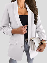 Women's Blazers Lapel Button Slim Long Sleeve Blazer - Blazers - INS | Online Fashion Free Shipping Clothing, Dresses, Tops, Shoes - 15/11/2021 - BLA2111151178 - Blazers