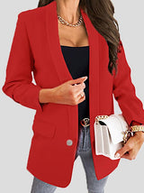 Women's Blazers Lapel Button Slim Long Sleeve Blazer - Blazers - INS | Online Fashion Free Shipping Clothing, Dresses, Tops, Shoes - 15/11/2021 - BLA2111151178 - Blazers