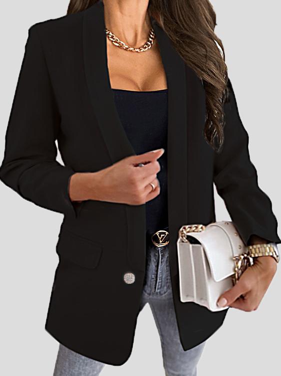 Women's Blazers Lapel Button Slim Long Sleeve Blazer - Blazers - INS | Online Fashion Free Shipping Clothing, Dresses, Tops, Shoes - 15/11/2021 - BLA2111151178 - Blazers