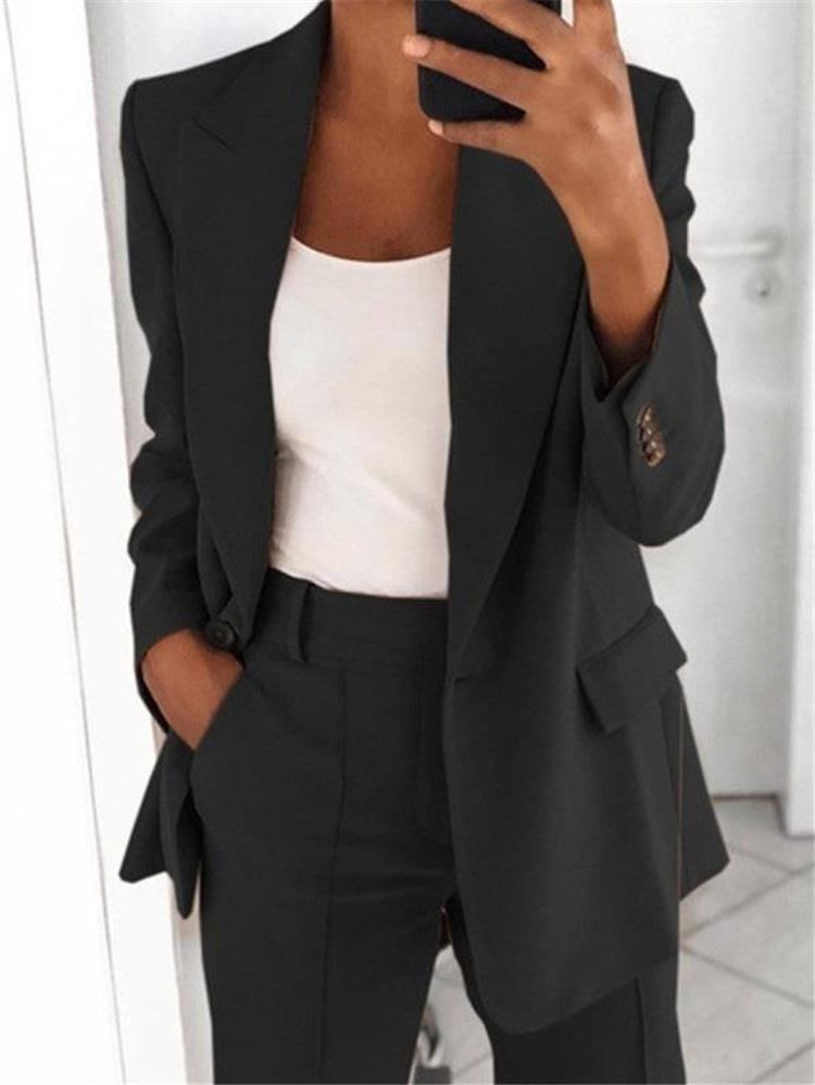 Women's Blazers Lapel Slim Fit Temperament Blazer - Blazers - INS | Online Fashion Free Shipping Clothing, Dresses, Tops, Shoes - 13/08/2021 - 20-30 - BLA2108131119