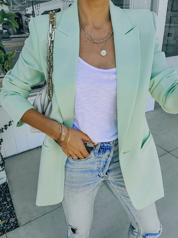 Women's Blazers Long Sleeve OL Temperament Slim Blazers - Blazers - INS | Online Fashion Free Shipping Clothing, Dresses, Tops, Shoes - 10/09/2021 - 20-30 - BLA2109101131