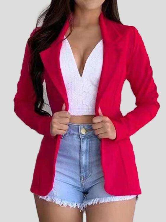 Women's Blazers Long Sleeve Solid Slim Blazers - Blazers - INS | Online Fashion Free Shipping Clothing, Dresses, Tops, Shoes - 11/08/2021 - 20-30 - BLA2108121116