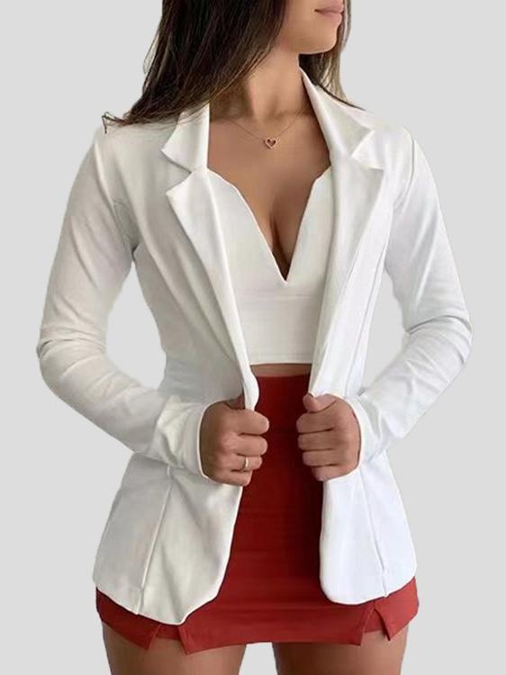 Women's Blazers Long Sleeve Solid Slim Blazers - Blazers - INS | Online Fashion Free Shipping Clothing, Dresses, Tops, Shoes - 11/08/2021 - 20-30 - BLA2108121116