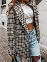 Women's Blazers Plaid Print Lapel Small Blazer - Blazers - INS | Online Fashion Free Shipping Clothing, Dresses, Tops, Shoes - 30-40 - BLA2108101114 - Category_Blazers