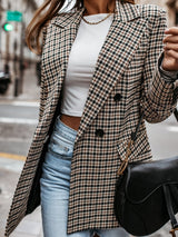 Women's Blazers Plaid Print Lapel Small Blazer - Blazers - INS | Online Fashion Free Shipping Clothing, Dresses, Tops, Shoes - 30-40 - BLA2108101114 - Category_Blazers