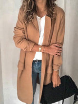 Women's Blazers Solid Lapel Long Sleeve Fake Pocket Blazer - Blazers - INS | Online Fashion Free Shipping Clothing, Dresses, Tops, Shoes - 20-30 - 24/09/2021 - BLA2109241136