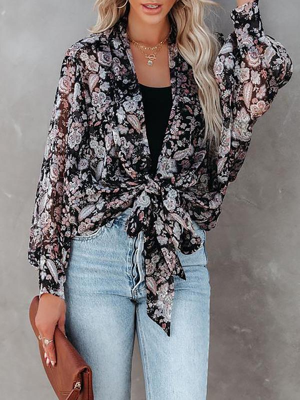 Women's Blouses Fashion Flower Long Sleeve Blouses - Blouses - INS | Online Fashion Free Shipping Clothing, Dresses, Tops, Shoes - 15/10/2021 - BLO2110151371 - Blouses