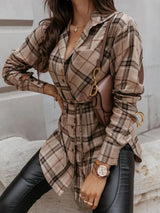 Women's Blouses Fashion Plaid Button Long Sleeve Long Blouses - Blouses - INS | Online Fashion Free Shipping Clothing, Dresses, Tops, Shoes - 20-30 - 24/08/2021 - BLO2108251318