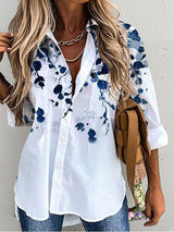 Women's Blouses Lapel Leaf Single Breasted Long Sleeve Blouse - Blouses - INS | Online Fashion Free Shipping Clothing, Dresses, Tops, Shoes - 20-30 - 26/09/2021 - BLO2109261350