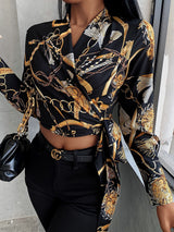 Women's Blouses Temperament Long Sleeve Star Tie Blouses - Blouses - INS | Online Fashion Free Shipping Clothing, Dresses, Tops, Shoes - 11/10/2021 - BLO2110111368 - Blouses