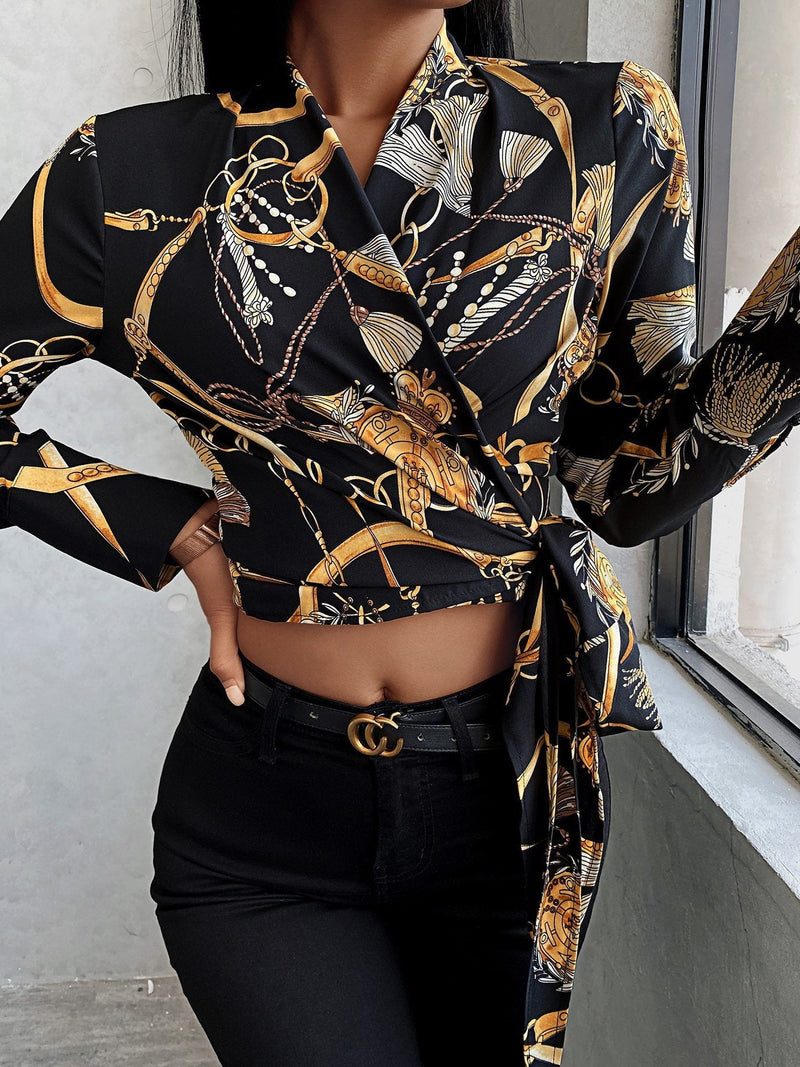 Women's Blouses Temperament Long Sleeve Star Tie Blouses - Blouses - INS | Online Fashion Free Shipping Clothing, Dresses, Tops, Shoes - 11/10/2021 - BLO2110111368 - Blouses