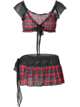 Women's bow tie lingerie ultra short plaid skirt - INS | Online Fashion Free Shipping Clothing, Dresses, Tops, Shoes