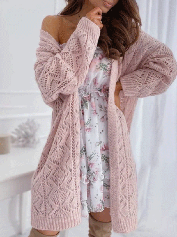 Women's Cardigan Fashion Hollow Knitted Sweater Cardigan - Cardigans & Sweaters - INS | Online Fashion Free Shipping Clothing, Dresses, Tops, Shoes - 29/09/2021 - 40-50 - CAR2109291139