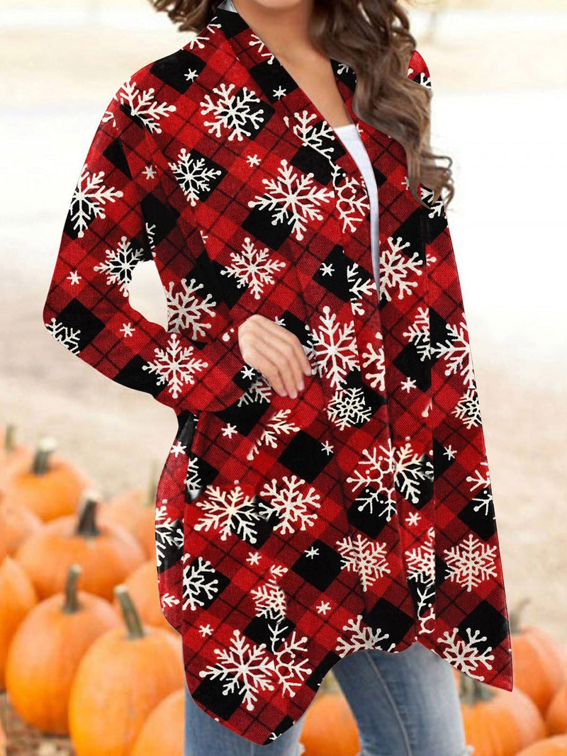 Women's Cardigans Christmas Print Long Sleeve Cardigan - Cardigans & Sweaters - INS | Online Fashion Free Shipping Clothing, Dresses, Tops, Shoes - 11/11/2021 - 20-30 - CAR2111111186