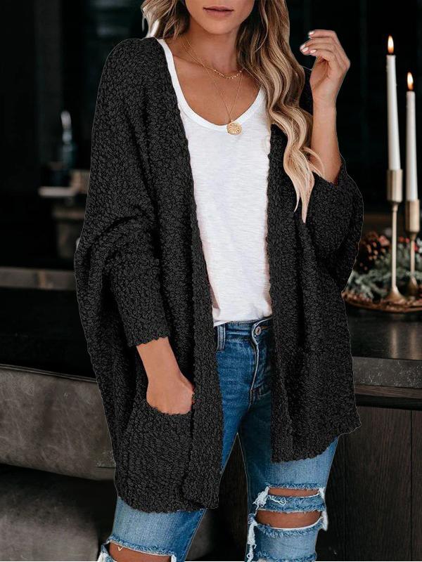 Women's Cardigans Fashion Pocket Long Sleeve Plush Cardigan - Cardigans & Sweaters - INS | Online Fashion Free Shipping Clothing, Dresses, Tops, Shoes - 24/11/2021 - CAR2111241195 - Cardigans & Sweaters