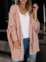 Women's Cardigans Fashion Pocket Long Sleeve Plush Cardigan - Cardigans & Sweaters - INS | Online Fashion Free Shipping Clothing, Dresses, Tops, Shoes - 24/11/2021 - CAR2111241195 - Cardigans & Sweaters