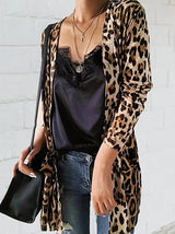 Women's Cardigans Leopard Print Pocket Long Sleeve Mid-Length Cardigan - Cardigans & Sweaters - INS | Online Fashion Free Shipping Clothing, Dresses, Tops, Shoes - 15/11/2021 - CAR2111151188 - Cardigans & Sweaters