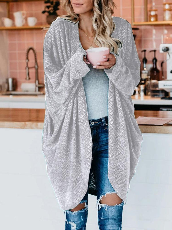 Women's Cardigans Loose Long Sleeve Knitted Long Cardigan - Cardigans & Sweaters - INS | Online Fashion Free Shipping Clothing, Dresses, Tops, Shoes - 13/09/2021 - 30-40 - CAR2109131127