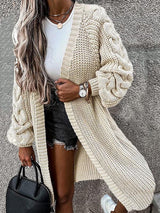 Women's Cardigans Loose Long Sleeve Knitted Sweater Cardigan - Cardigans & Sweaters - INS | Online Fashion Free Shipping Clothing, Dresses, Tops, Shoes - 22/09/2021 - CAR2109221131 - color-beige