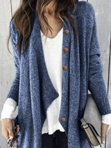 Women's Cardigans One-Breasted Long Sleeve Knitted Cardigan - Cardigans & Sweaters - INS | Online Fashion Free Shipping Clothing, Dresses, Tops, Shoes - 1/11/2021 - 30-40 - CAR2111011176