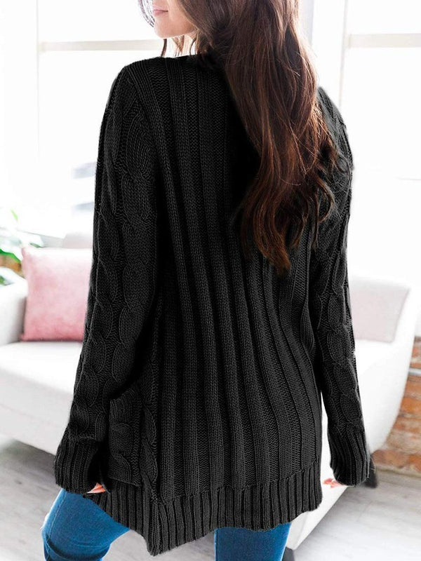 Women's Cardigans Single-Breasted Pocket Long Sleeve Knitted Cardigan - Cardigans & Sweaters - INS | Online Fashion Free Shipping Clothing, Dresses, Tops, Shoes - 24/11/2021 - CAR2111241194 - Cardigans & Sweaters