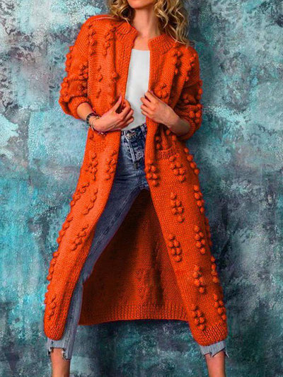 Women's Cardigans Solid Jacquard Long Sweater Cardigan - Cardigans & Sweaters - INS | Online Fashion Free Shipping Clothing, Dresses, Tops, Shoes - 04/11/2021 - CAR2111041182 - Cardigans & Sweaters