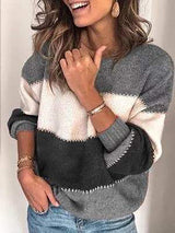 Women's Casual Striped Knitted Sweater