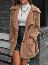 Women's Coats Bubble Fluff Loose Lapel Pocket Trench Coat - Coats & Jackets - INS | Online Fashion Free Shipping Clothing, Dresses, Tops, Shoes - 12/10/2021 - 30-40 - COA2110121205