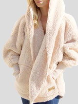 Women's Coats Fashion Furry Hooded Pocket Coat - Coats & Jackets - INS | Online Fashion Free Shipping Clothing, Dresses, Tops, Shoes - 11/11/2021 - 30-40 - COA2111111298