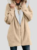 Women's Coats Hooded Zipper Cardigan Fur Coat - Coats & Jackets - INS | Online Fashion Free Shipping Clothing, Dresses, Tops, Shoes - 10/09/2021 - 20-30 - COA2109101140
