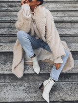 Women's Coats Lamb Wool Lapel Long Sleeve Long Coat - Coats & Jackets - INS | Online Fashion Free Shipping Clothing, Dresses, Tops, Shoes - 30-40 - COA2109161152 - Coats & Jackets