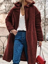 Women's Coats Lapel Long Sleeve Padded Lamb Hair Long Coat - Coats & Jackets - INS | Online Fashion Free Shipping Clothing, Dresses, Tops, Shoes - 23/10/2021 - 40-50 - COA2110231244
