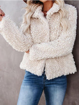 Women's Coats Long Sleeve Lamb Wool Crop Coat - Coats & Jackets - INS | Online Fashion Free Shipping Clothing, Dresses, Tops, Shoes - 15/10/2021 - COA2110151220 - Coats & Jackets
