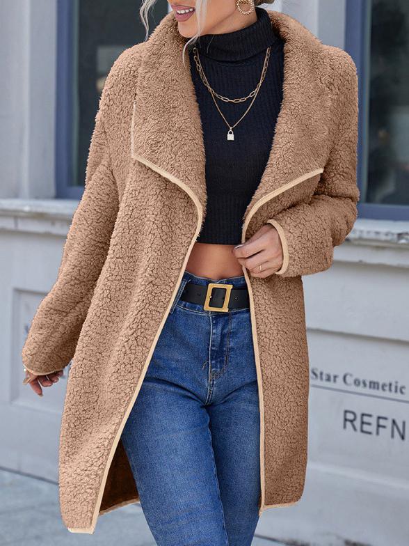 Women's Coats Loose Large Plush Mid-Length Coat - Coats & Jackets - INS | Online Fashion Free Shipping Clothing, Dresses, Tops, Shoes - 13/10/2021 - 30-40 - COA2110131216