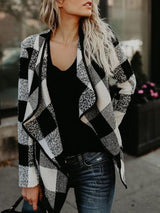 Women's Coats Plaid Lapel Long Sleeve Short Woolen Coat - Coats & Jackets - INS | Online Fashion Free Shipping Clothing, Dresses, Tops, Shoes - 20-30 - 27/10/2021 - COA2110271261