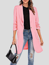 Women's Coats Pocket 3/4 Sleeve Mid-Length Coat - Coats & Jackets - INS | Online Fashion Free Shipping Clothing, Dresses, Tops, Shoes - 23/11/2021 - 30-40 - COA2111231328