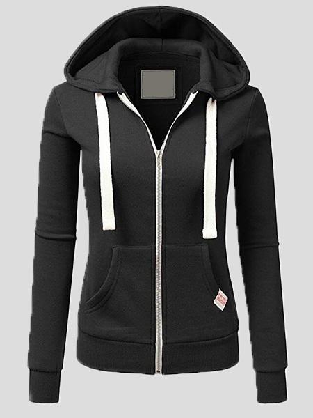 Women's Coats Sports Cardigan Zip Pocket Hooded Jacket - Coats & Jackets - INS | Online Fashion Free Shipping Clothing, Dresses, Tops, Shoes - 20-30 - 24/08/2021 - COA2108251120