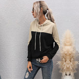 Women's Colorblock Drawstring Hoodie - INS | Online Fashion Free Shipping Clothing, Dresses, Tops, Shoes